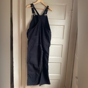 Everlane canvas overalls size 10 black